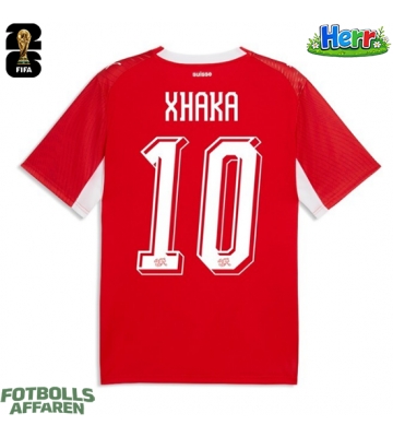 Schweiz Granit Xhaka #10 Hemmatröja VM 2026 Kortärmad